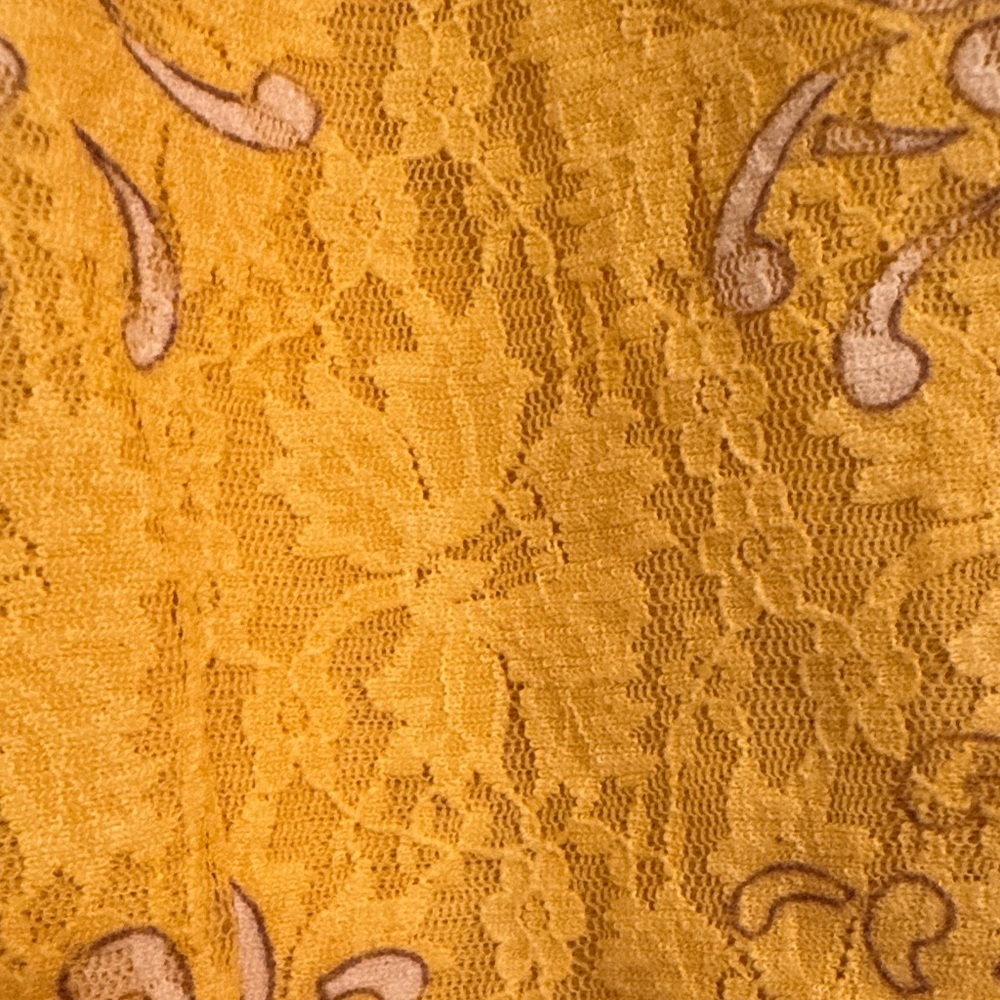 INC International Concepts Yellow Sleeveless Floral Lace Overlay Women Top - Picture 9 of 15